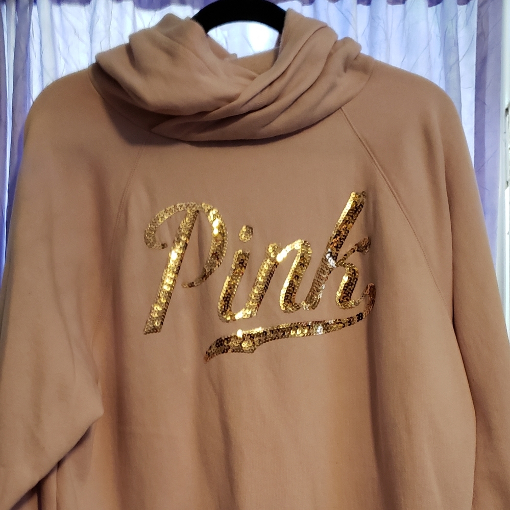 Victoria Secret Pink Sparkly pullover hoodie - Picture 1 of 2